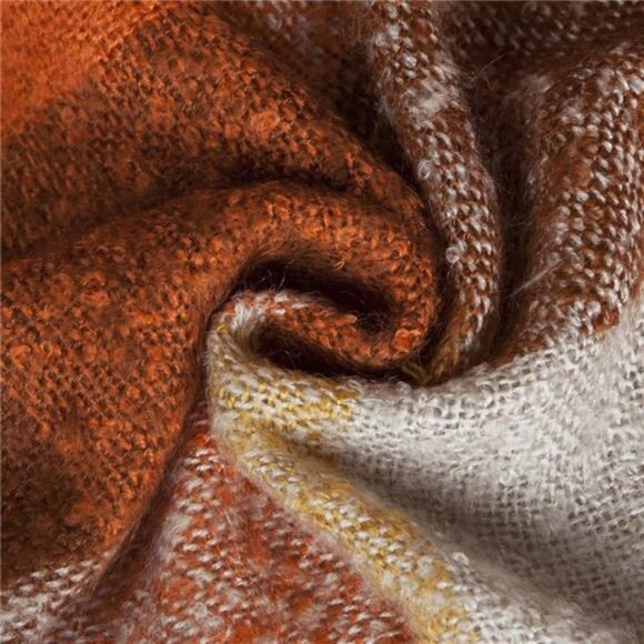 Super Soft Vintage Fluffy Plaid Throw Blanket-100% Acrylic Cashmere-Like - Picture 3 of 8